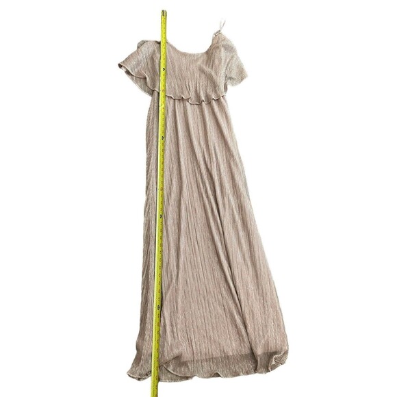 Show Me Your MuMu Caitlyn Ruffle Maxi Dress Magic Mauve Glitter Woman Size XS - Picture 8 of 8